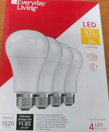 USD 16,  Bright LED Light Bulbs 100 Watt Equivalent | 4-Pack photo 1