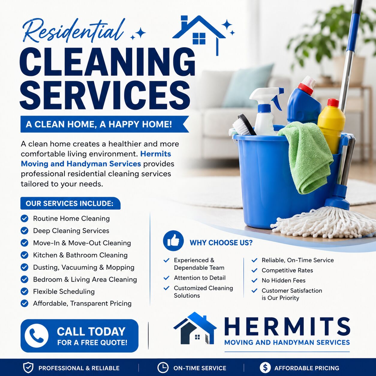 Residential Cleaning Services – Hermits Moving And Handyman Services