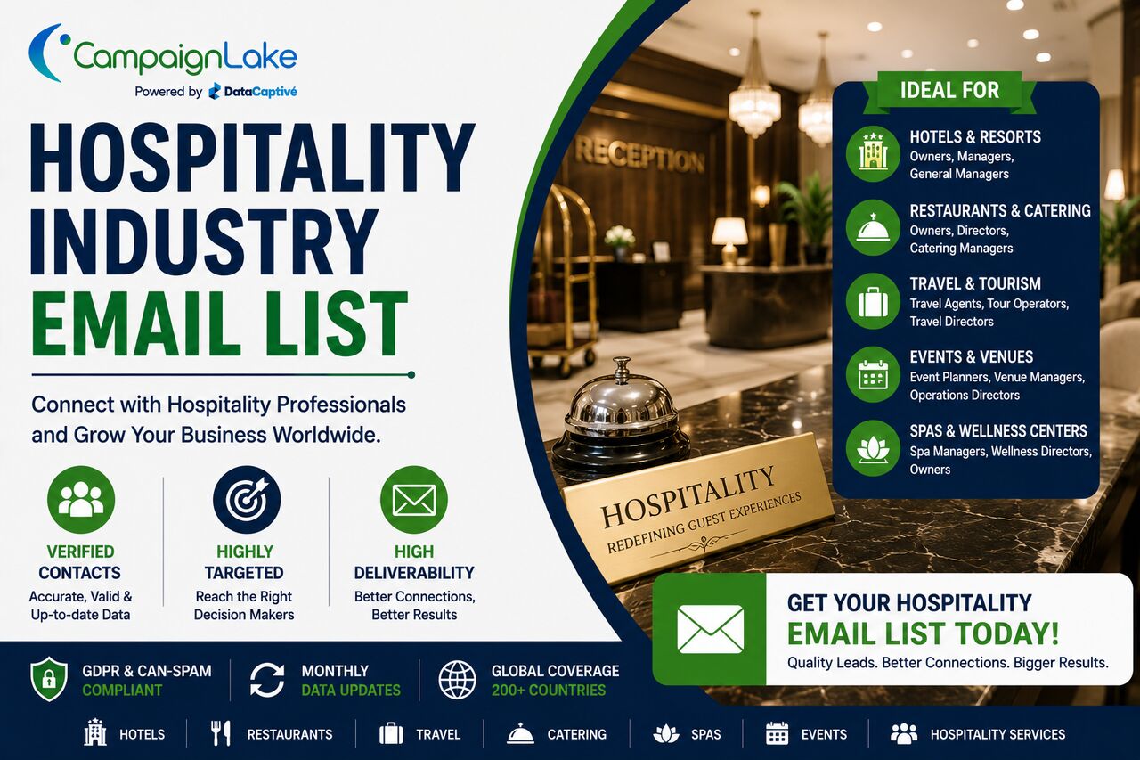 Hospitality Industry Email List For B2B Marketing photo 1