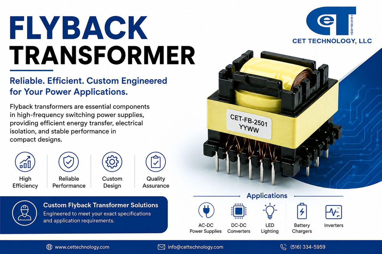 USD 100,  Custom Flyback Transformer Solutions For High-Frequency Power Applications photo 1