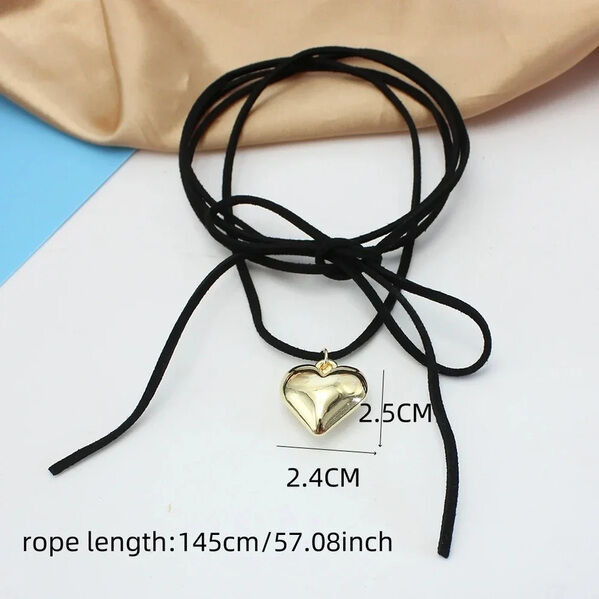 Big Heart Pendant Necklace – Stylish Heart Jewelry Gift photo 1