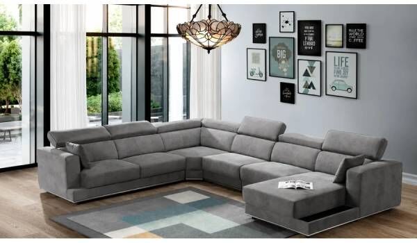 USD 780,  Buy Modular Sectional Sofas | Stylish Dark Grey Couch Ideas – Leisure Space Furniture photo 1