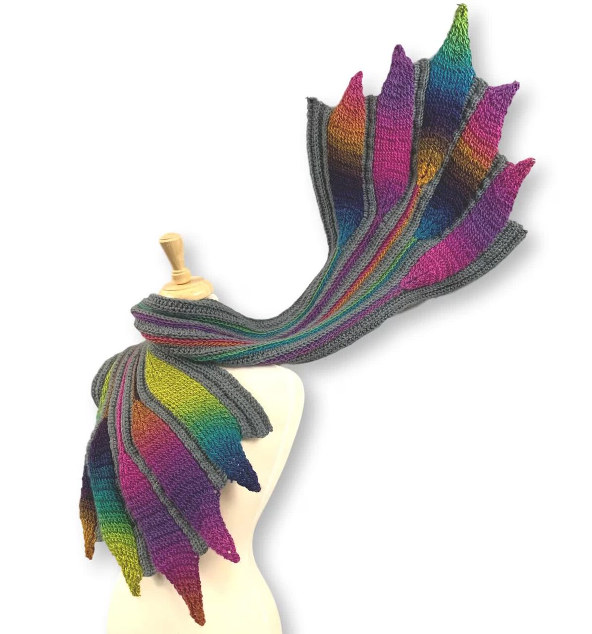 USD 6,  CROCHET PATTERN: Embossed Phoenix Scarf photo 1