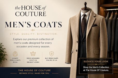 Men’s Designer Coats In Walnut Creek | The House Of Couture photo 1
