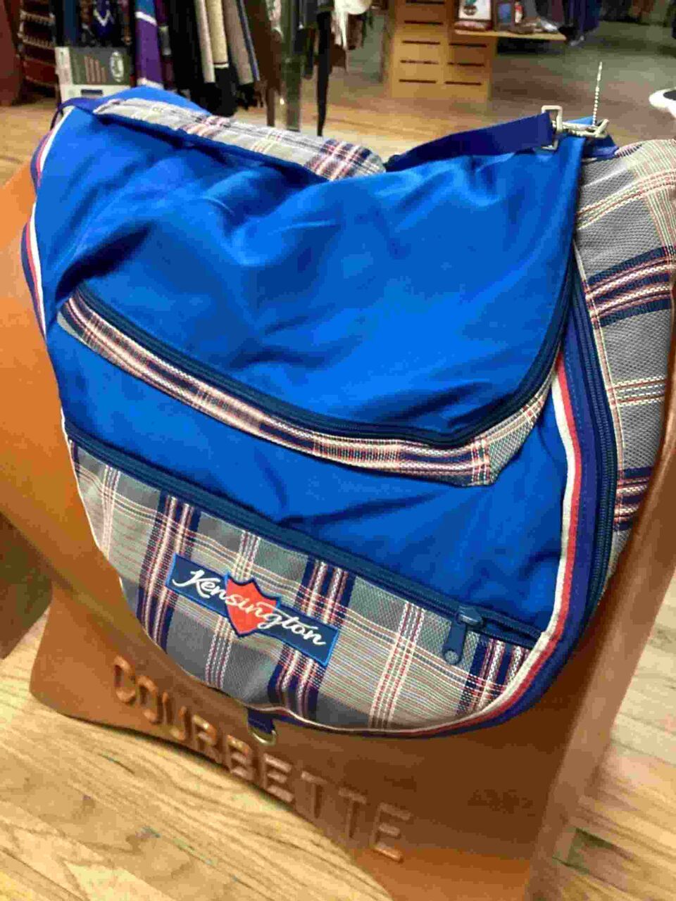 USD 65,  Kensington Blue Saddle Bag – Horse Saddle Bags