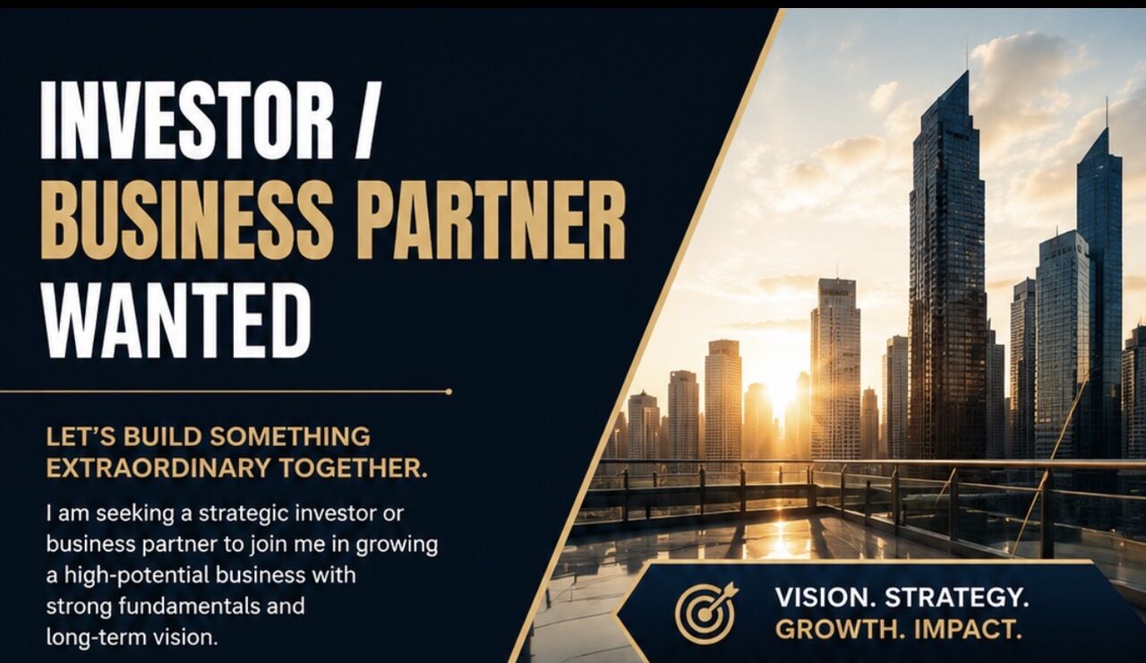 Investor Looking For A Business Partner