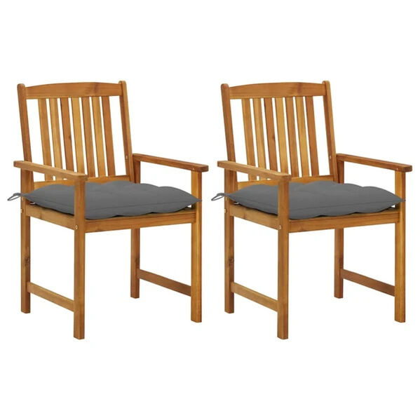USD 216,  Patio Chairs With Cushions | 2-Piece Acacia Wood Set photo 1