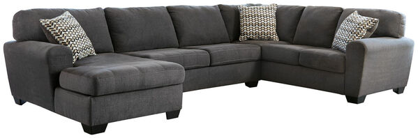 Slate Gray Corner Sectional Sofa | Luxury L-Shaped Couch
