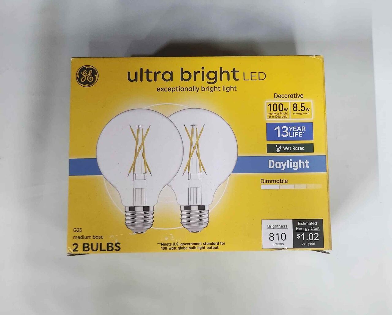 USD 46,  LED Light Bulbs 100 Watt Equivalent, A19 & G25 Shapes photo 1