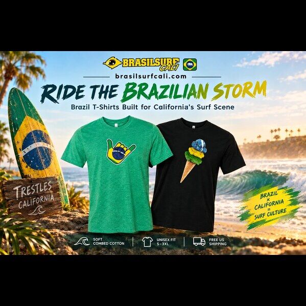 USD 26,  The Brazilian Storm Behind California's Brazil T-Shirt Trend