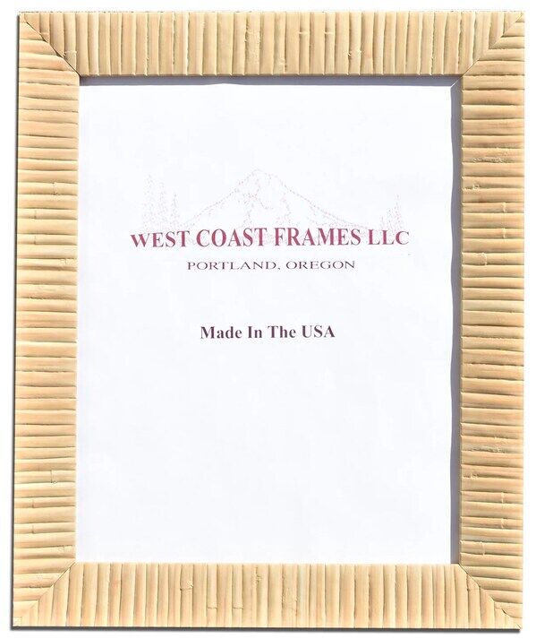 Natural Rattan Picture Frame | Boho Handcrafted photo 1