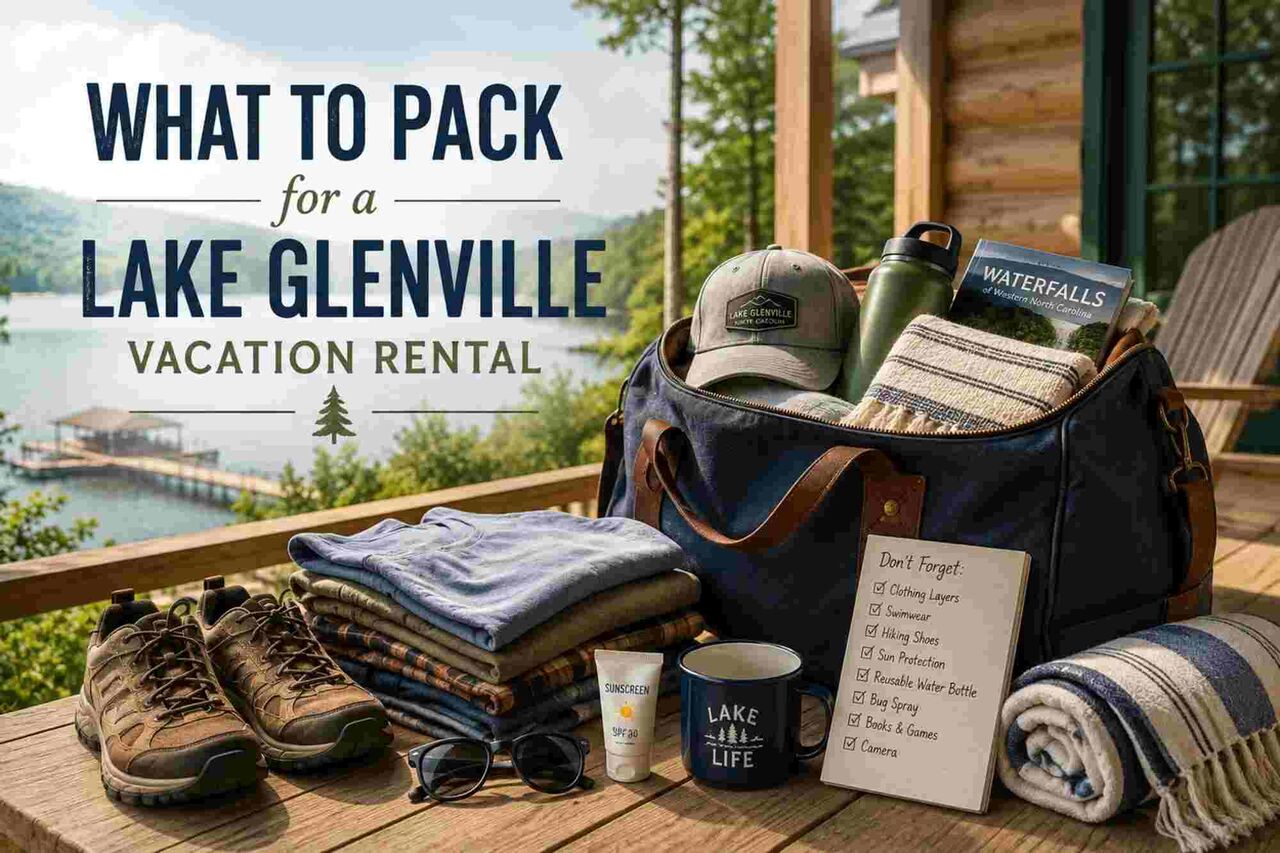 What To Pack For A Lake Glenville Vacation Rental. photo 1
