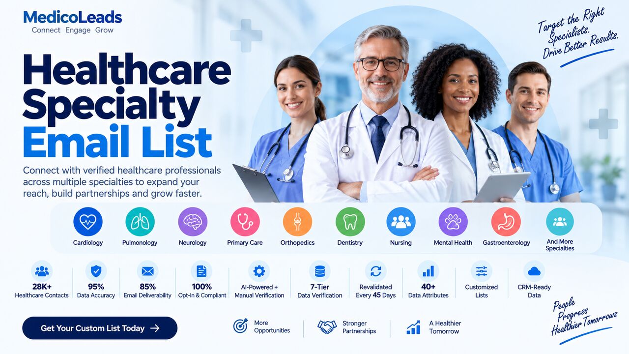Healthcare Specialty Email List For Targeted Leads photo 1