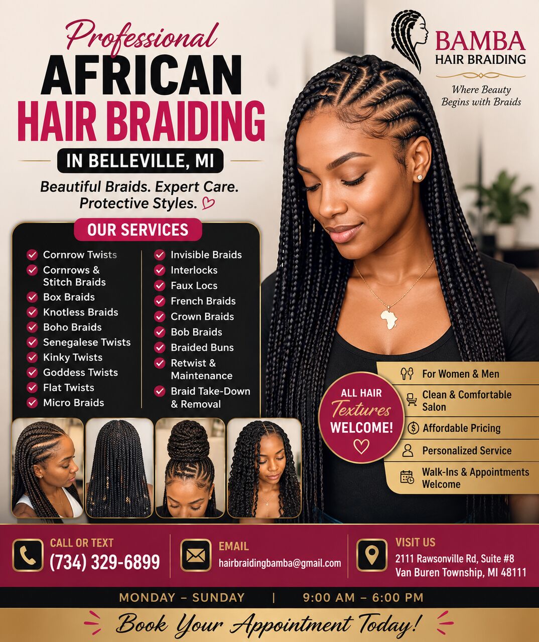 Professional African Hair Braiding In Belleville, MI