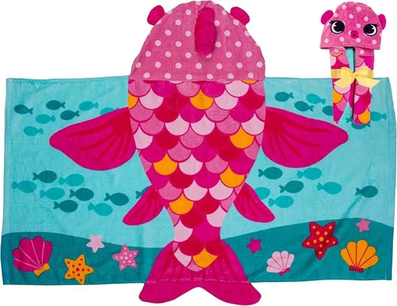USD 38,  Hooded Baby Towels – Cute Fish & Shark Bath Towel