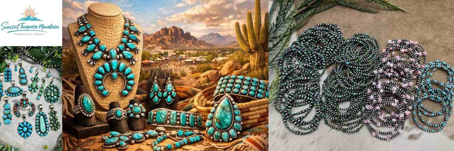 Shop Native American Turquoise Jewelry & Desert Pearls – Sunset Turquoise Mountain photo 1