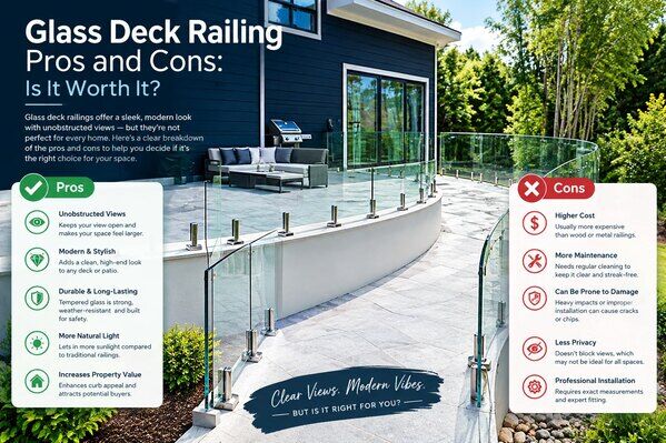 Glass Deck Railing Pros And Cons: Is It Worth It? photo 1