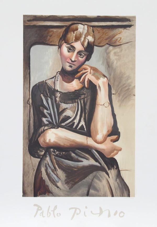 Pensive Portrait of Olga Picasso | 1917 Early Work photo 1