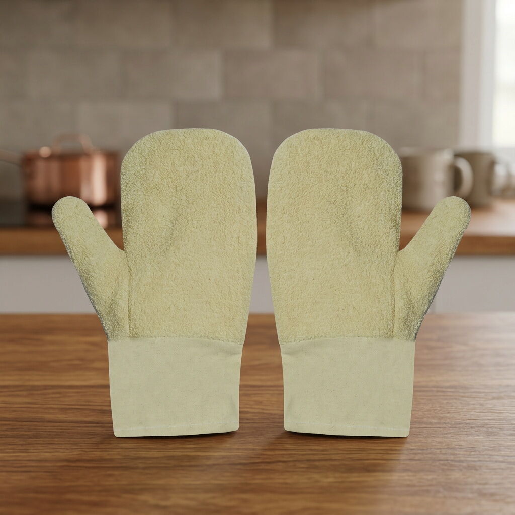 USD 1,  Heat Resistant Cotton Terry Cloth Mitten, Bakery Cotton Terry Mitten, Canvas Terry Mitts