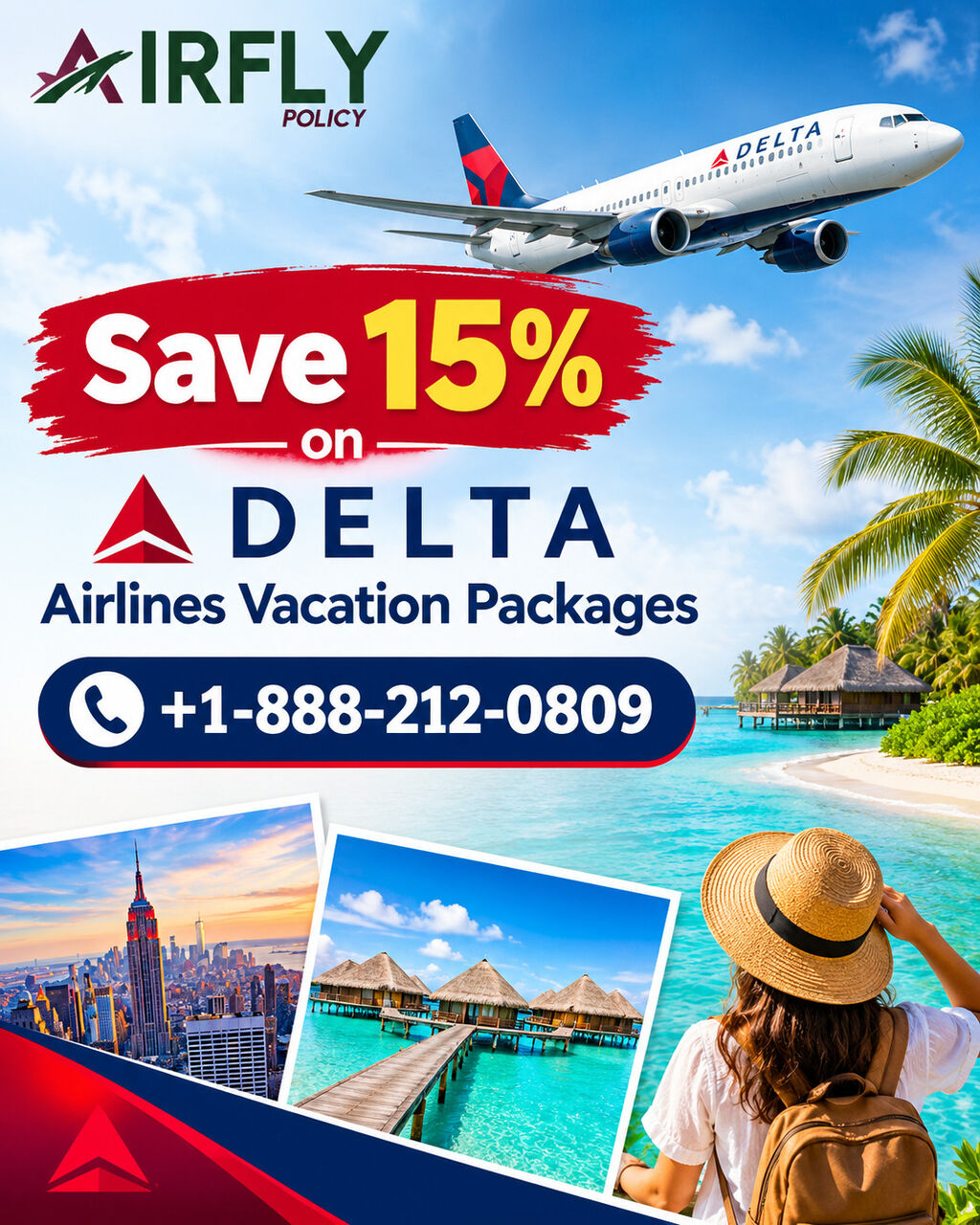 Save 15% On Delta Airlines Vacation Packages - 1-888-212-0809 photo 1