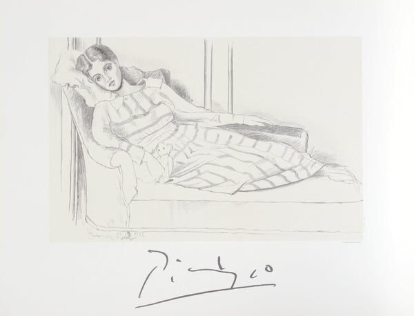 Reclining Portrait of Olga Kaklowa | Chaise Lounge
