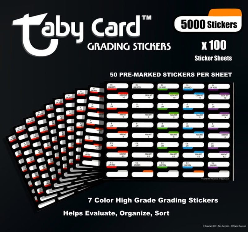 5000 TC2 Trading Card Grading Stickers – 100 Sheets